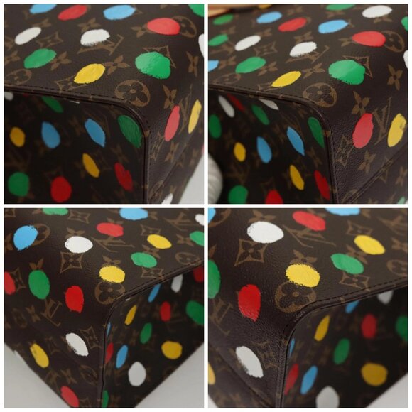 LOUIS VUITTON Monogram Painted Dots On the Go MM Bag M46379 LV Auth BA1048SM - Picture 14 of 16